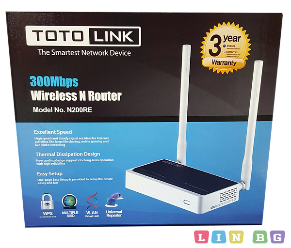 TOTOLINK N200RE 300 Mbit Безжичен рутер