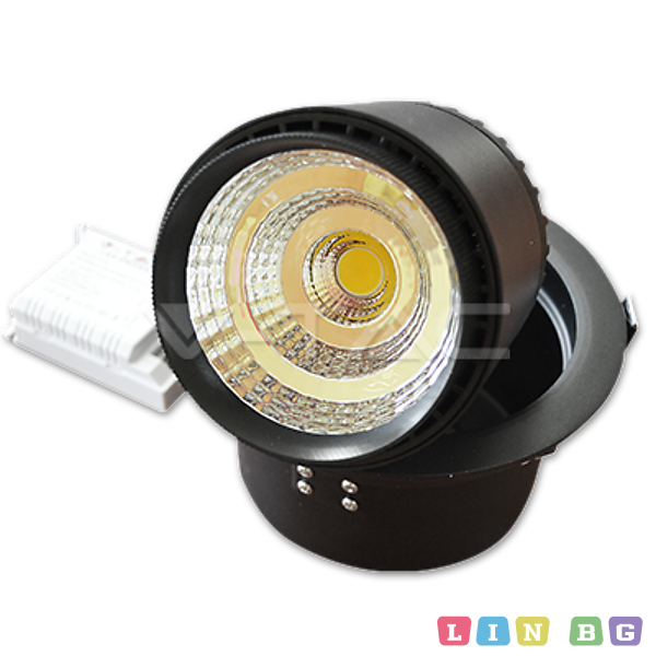 25W LED Луна COB Променлив Ъгъл Черно Тяло 3000К