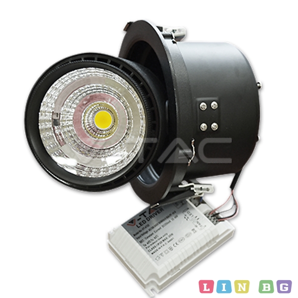 25W LED Луна COB Променлив Ъгъл Черно Тяло 3000К