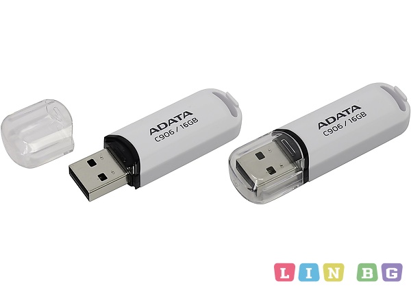 ADATA Флаш памет 16GB USB 2 0 UV100 Бяла AC906-16G-RWH