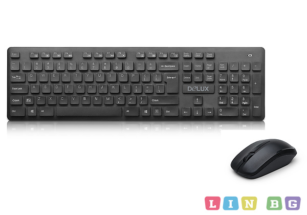 Delux KA150G Комплект безжични мишка и клавиатура 