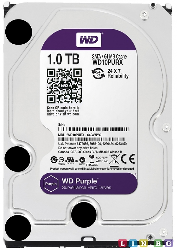 HDD 1TB Western Digital WD10PURX