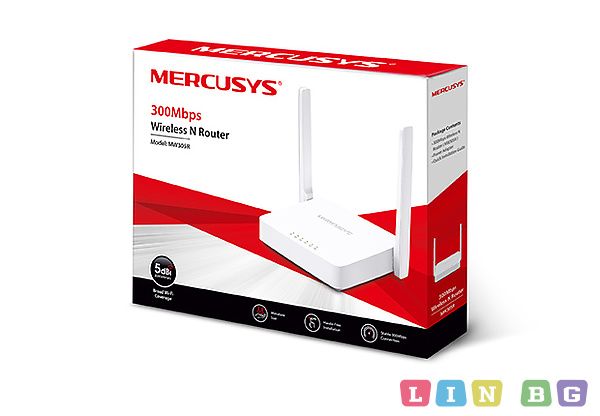 MERCUSYS MW305R 300Mbps Wireless N Router Безжичен рутер с две антени