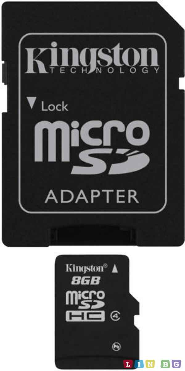 MicroSD Kingston 4GB с SD адаптер SDC48GB
