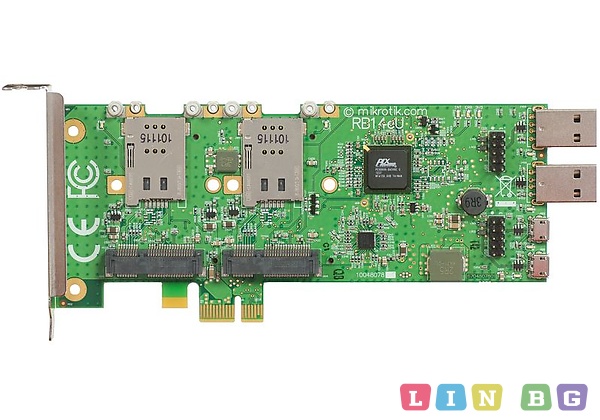 MikroTik RouterBOARD 14EU 4x mPCIe to PCIe adapter 2x USB Мрежови карти