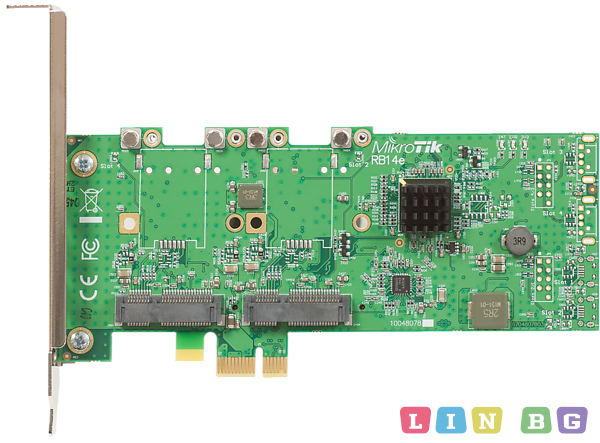MikroTik RouterBOARD 14e 4x mPCIe to PCIe adapter Мрежови карти