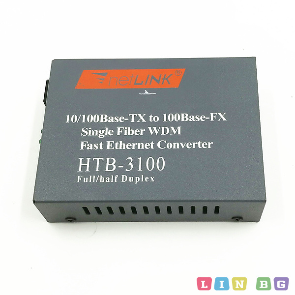NetLink HTB3100 AB 100mbps media converter 25 km Медия конвертор
