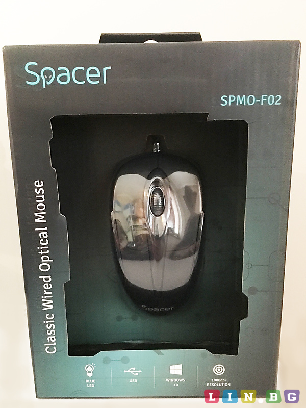 Spacer SPMO-F02 Classic Wired Optical Mouse Оптична USB мишка