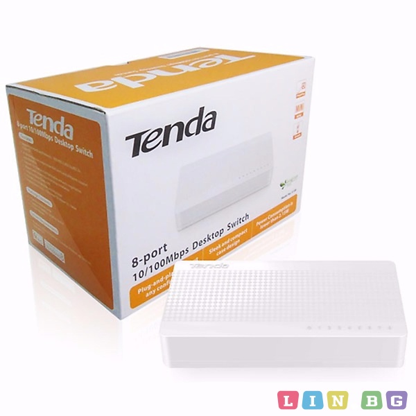 TENDA S108 8-PORT 100 Mbit Ethernet Switch Суич