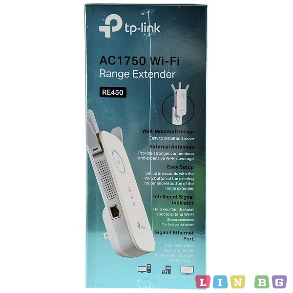 TP-LINK RE450 AC1750 Wi-Fi Range Extender Удължител на обхват