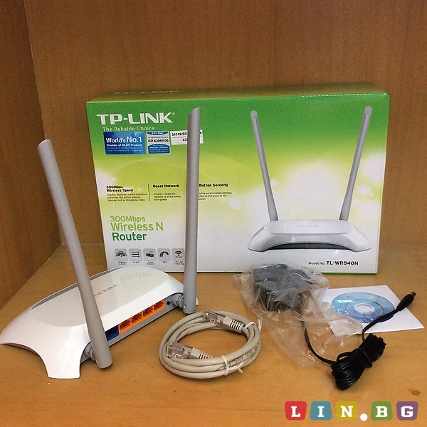 TP-LINK TL-WR840N 300Mbps Wireless N Router Безжичен рутер v ver2 0