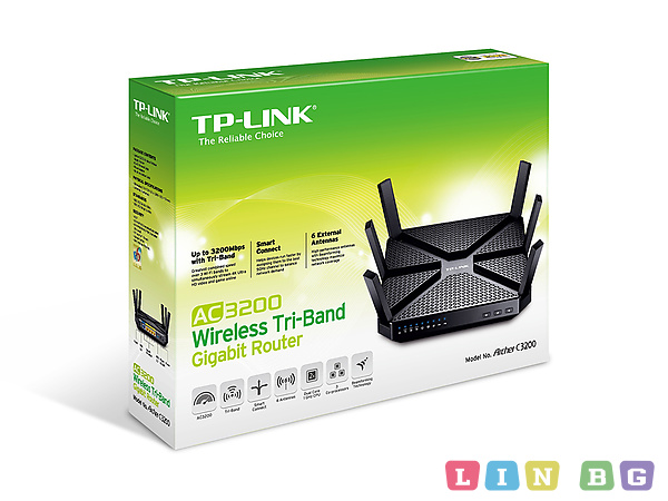 TP-Link ARCHER C3200 Tri-Band Gigabit Router Безжичен рутер