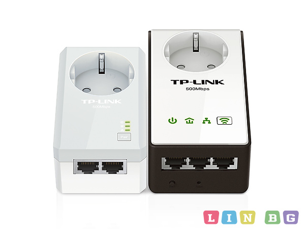 TP-Link TL-WPA4230P KIT AV500 Passthrough Powerline Wi-Fi Kit Адаптер за мрежа