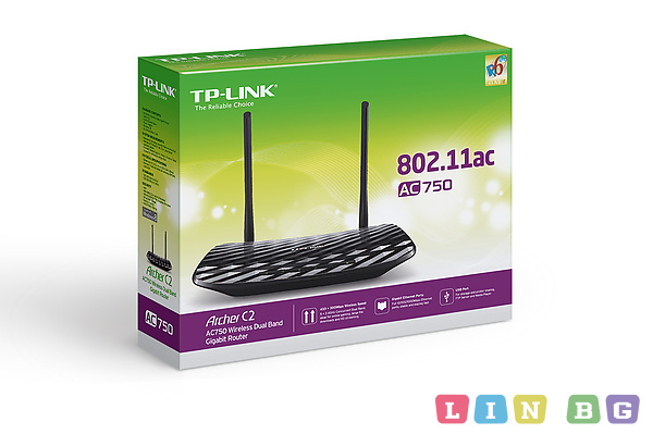 TP LINK TL-ARCHERC2 Archer C2 AC750 Безжичен рутер