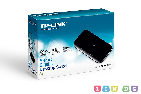 TP LINK TL-SG1008D Switch 8 портов Суич 10 100 1000Mbit