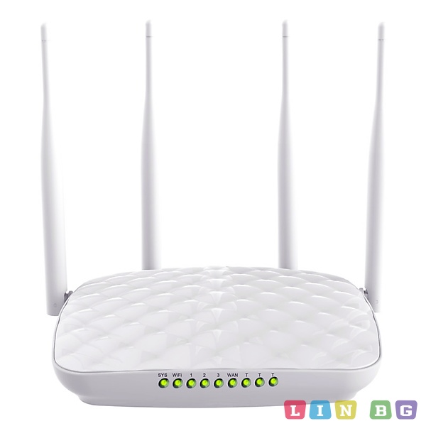Tenda FH456 Безжичен рутер с мощен обхват,300 Mbps,4x 5dBi външни антени