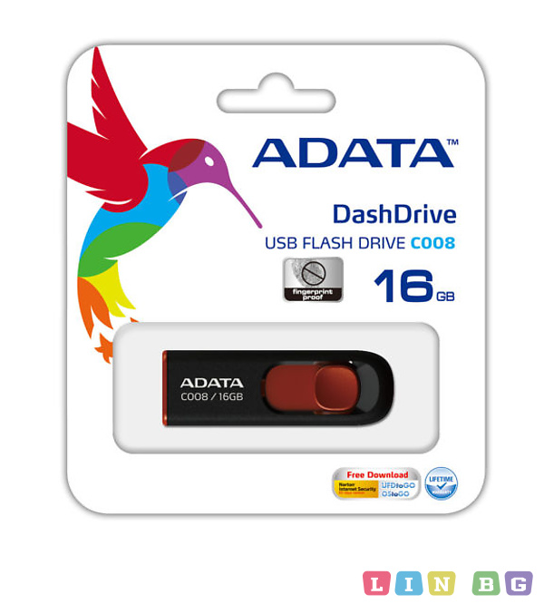 USB флаш памет ADATA 16GB AC008-16G-RKD flash