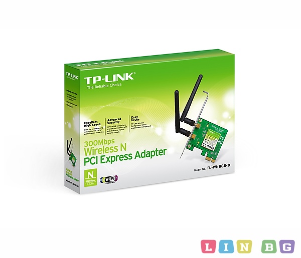 TP LINK TL WN881ND PCI Express Adapter Безжична мрежова карта