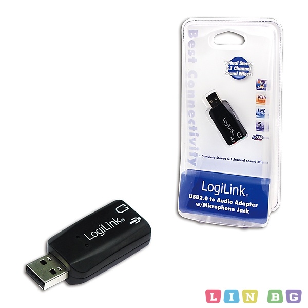 Външна USB звукова карта 5 1 LogiLink
